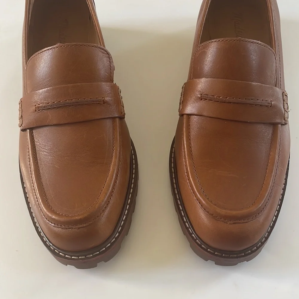 MADEWELL Corinne leather loafer lug sole Almost New Gorgeous! 9 - Picture 9 of 13